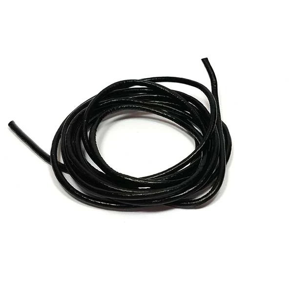 HobbyArts Lædersnor, 1m, Sort